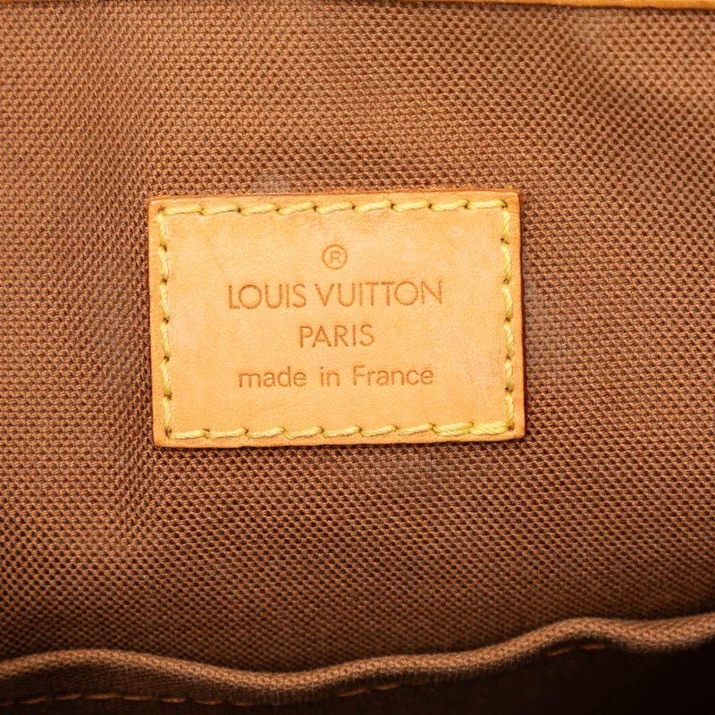 Louis Vuitton Monogram Batignolles Handbag Brown Leather — view 6
