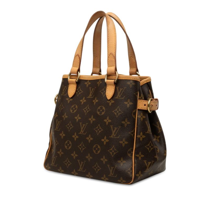 Louis Vuitton Monogram Batignolles Handbag Brown Leather — view 2