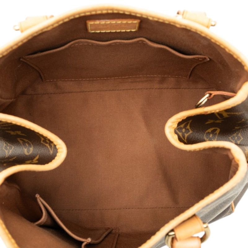 Louis Vuitton Monogram Batignolles Handbag Brown Leather — view 4