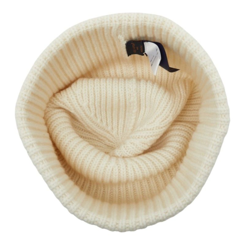 Louis Vuitton Beanie LV Head Line Knit Cap S Ivory Wool Polyester Hat — view 3