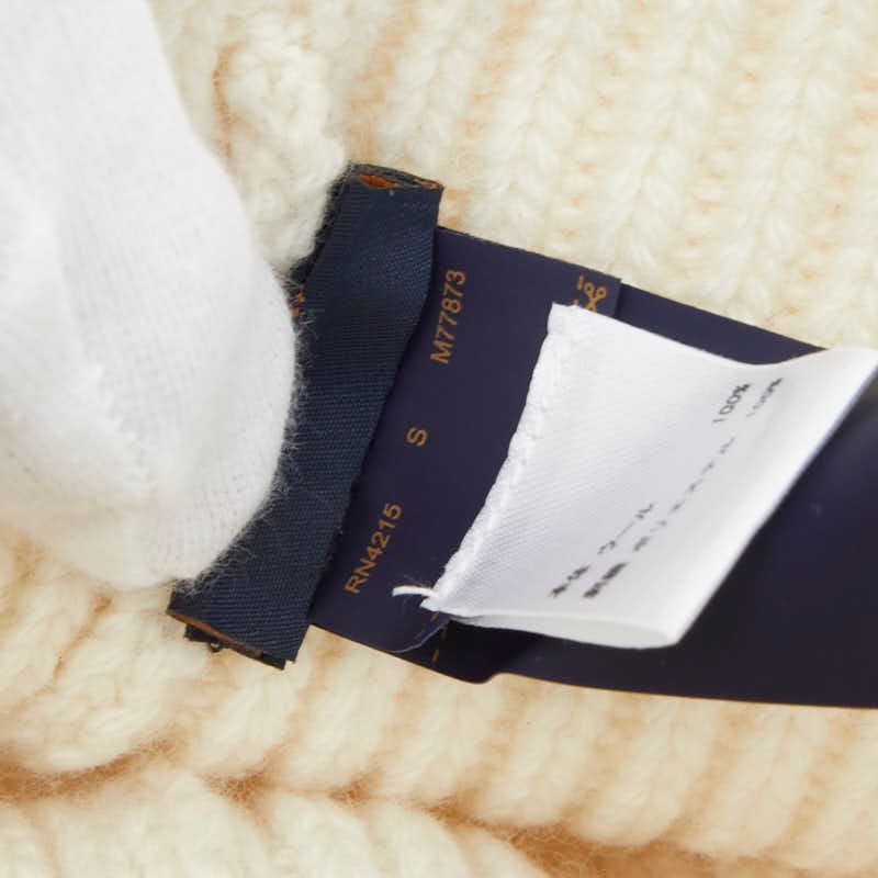 Louis Vuitton Beanie LV Head Line Knit Cap S Ivory Wool Polyester Hat — view 5