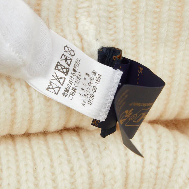 Louis Vuitton Beanie LV Head Line Knit Cap S Ivory Wool Polyester Hat — view 6
