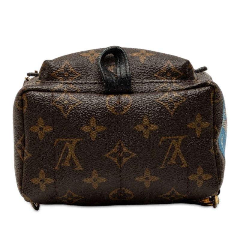 Louis Vuitton Monogram World Tour Palm Springs Mini Backpack Brown Leather — view 3