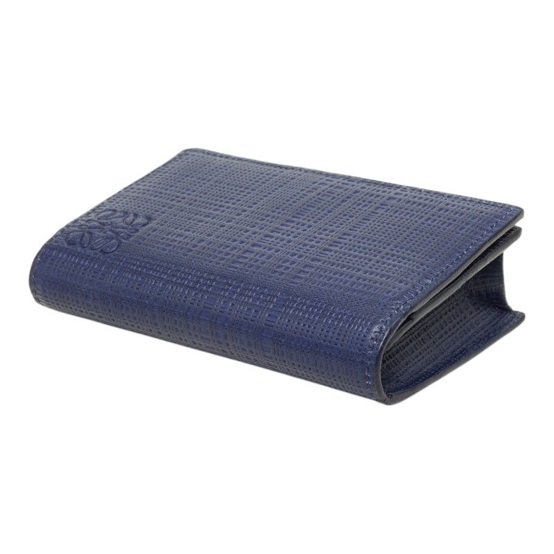 Loewe Anagram Card Case Business Navy Leather — view 5