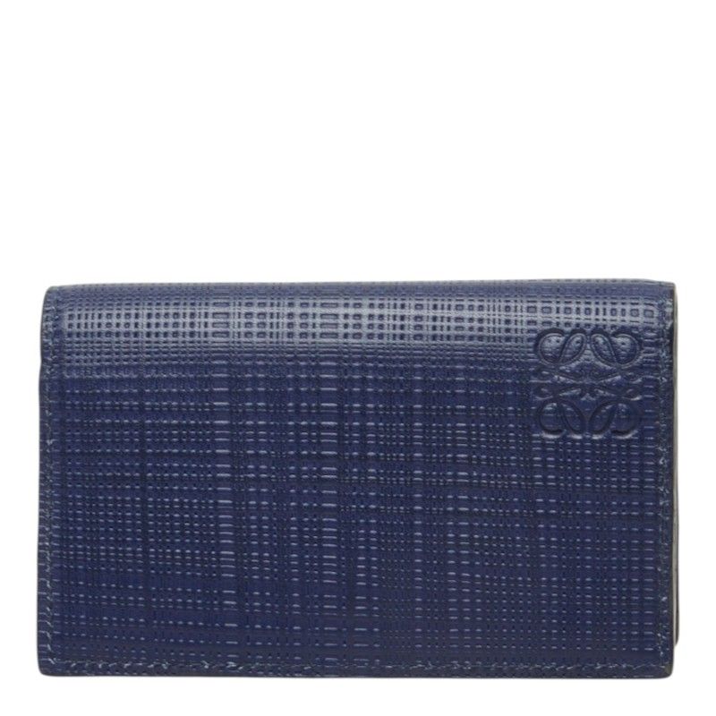 Loewe Anagram Card Case Business Navy Leather