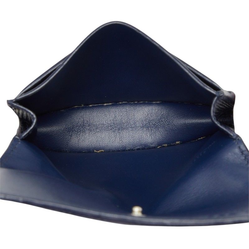 Loewe Anagram Card Case Business Navy Leather — view 7
