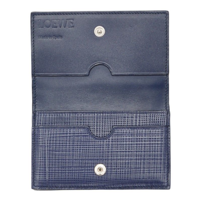 Loewe Anagram Card Case Business Navy Leather — view 6