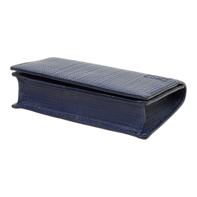 Loewe Anagram Card Case Business Navy Leather — view 4