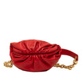 Bottega Veneta the Chain Pouch Shoulder Bag Red Leather