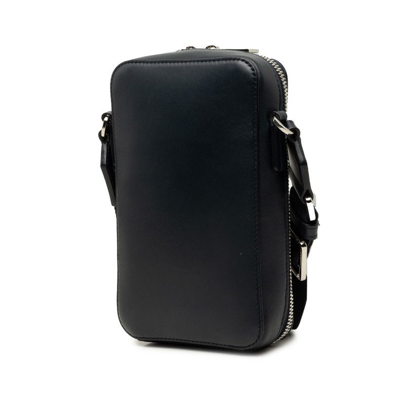 Loewe Anagram Vertical Crossbody Pocket Shoulder Bag Navy Leather — view 2