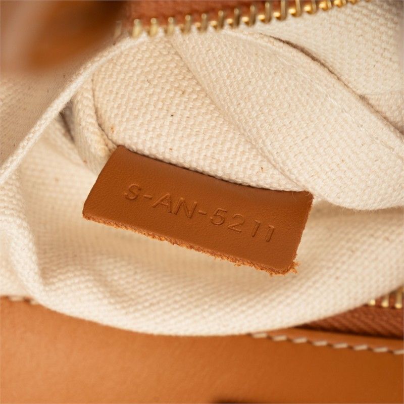 Celine Vertical Cabas Small 2-Way Shoulder Bag Ivory Brown Cotton Leather — view 6