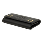 Celine Triomphe Key Case Black Gold Leather Key Holder — view 4
