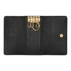 Celine Triomphe Key Case Black Gold Leather Key Holder — view 6