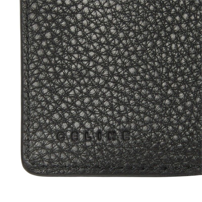 Celine Triomphe Key Case Black Gold Leather Key Holder — view 7