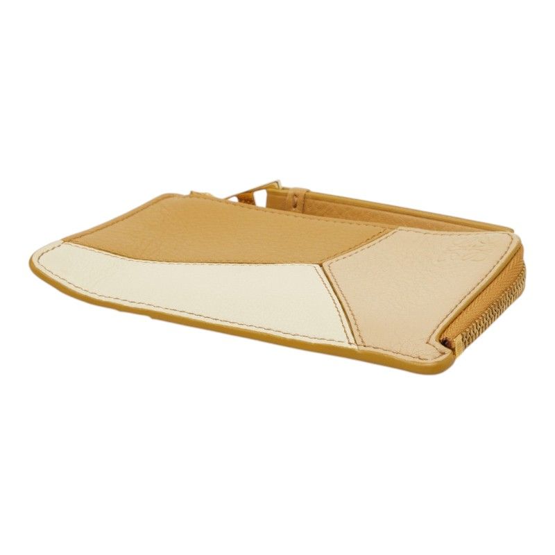 Loewe Anagram Puzzle Coin Purse Beige Leather — view 4