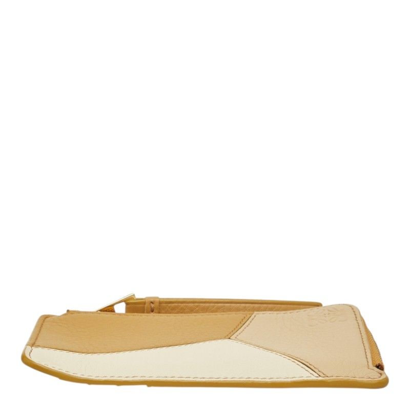 Loewe Anagram Puzzle Coin Purse Beige Leather — view 3