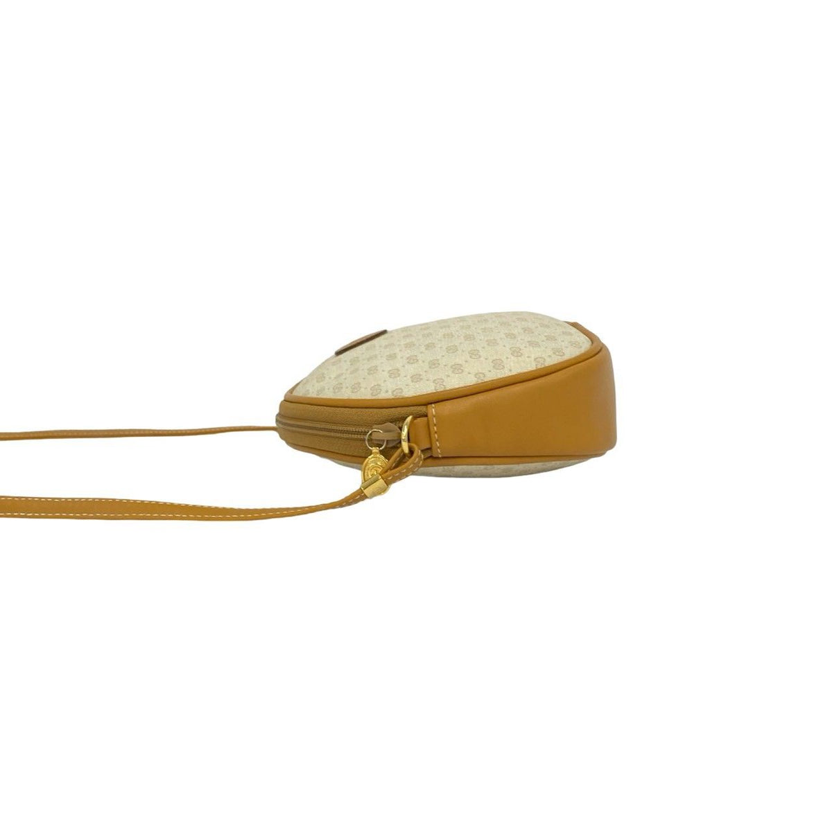 Gucci Vintage Micro GG Logo Leather Mini Shoulder Bag Pochette Ivory Camel — view 5