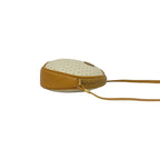 Gucci Vintage Micro GG Logo Leather Mini Shoulder Bag Pochette Ivory Camel — view 6