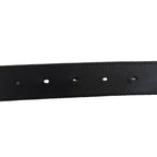 Gucci Double G Buckle Leather Belt Eyelet Black Gold — view 6