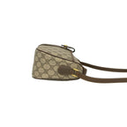 Gucci Vintage Sherry Line GG Logo Leather Shoulder Bag Pochette Brown — view 6