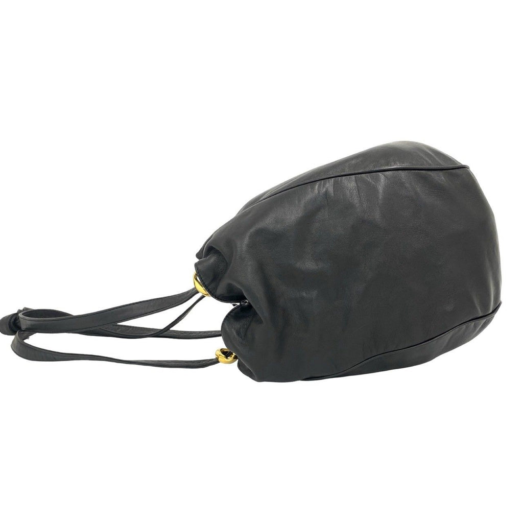 Loewe Vintage Anagram Logo Nappa Leather Shoulder Bag Tote Black — view 5