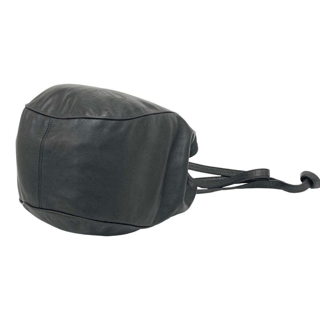 Loewe Vintage Anagram Logo Nappa Leather Shoulder Bag Tote Black — view 8