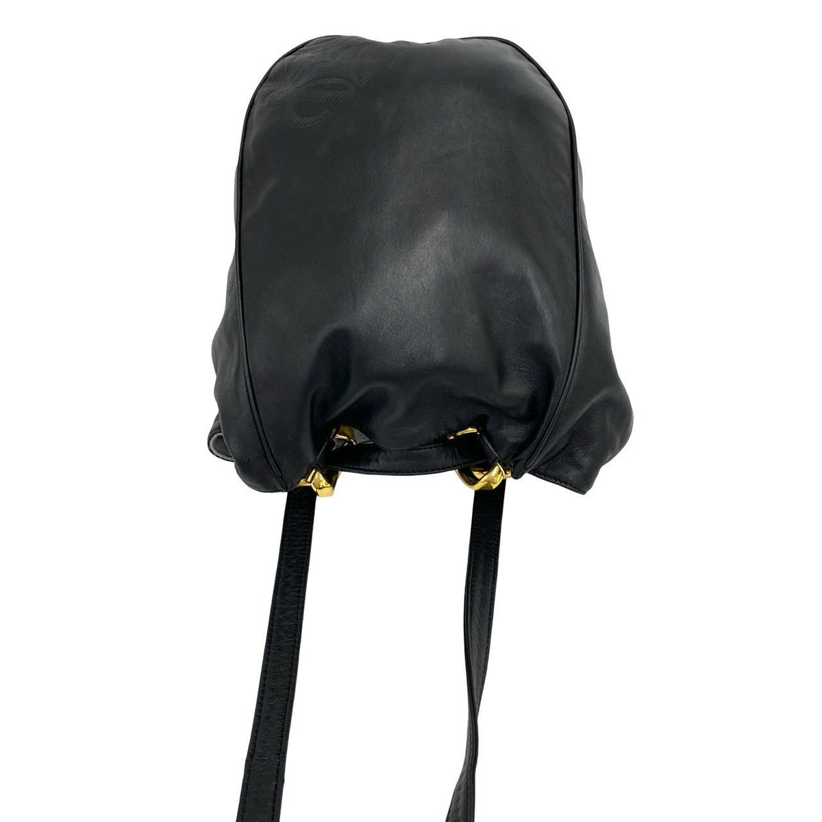 Loewe Vintage Anagram Logo Nappa Leather Shoulder Bag Tote Black — view 4