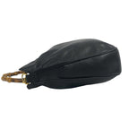 Gucci Vintage Bamboo Leather 2-Way Shoulder Bag Black — view 5