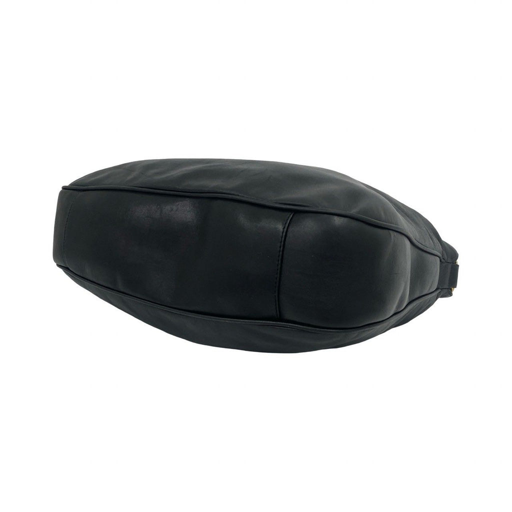 Gucci Vintage Bamboo Leather 2-Way Shoulder Bag Black — view 8
