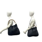 Gucci Vintage Bamboo Leather 2-Way Shoulder Bag Black — view 2
