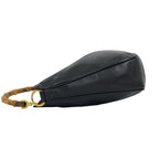 Gucci Vintage Bamboo Leather 2-Way Shoulder Bag Black — view 5