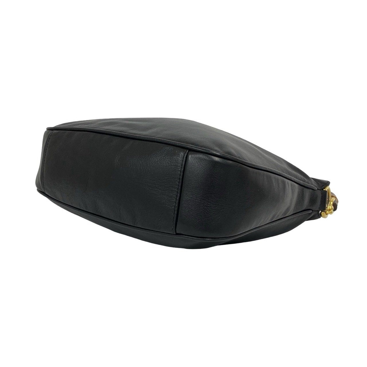 Gucci Vintage Bamboo Leather 2-Way Shoulder Bag Black — view 8