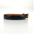 Celine Vintage 80 Black Gold Leather Belt — view 4