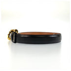 Celine Vintage 80 Black Gold Leather Belt — view 3