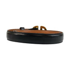 Celine Vintage 80 Black Gold Leather Belt — view 2