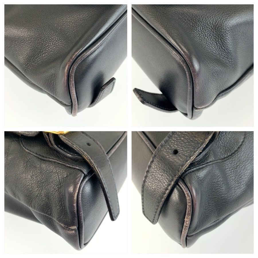 Gucci Vintage Bamboo Black Gold Leather 003 58 Backpack — view 4