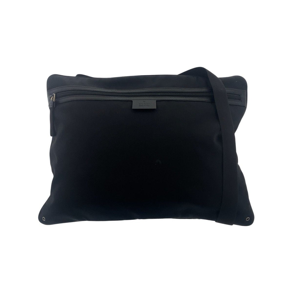 Gucci Black Silver Canvas Shoulder Bag