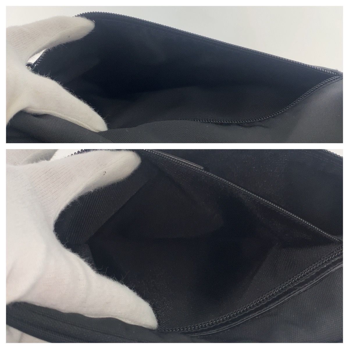 Gucci Black Silver Canvas Shoulder Bag — view 4