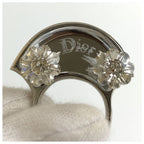 Dior Flower Silver Metal Ring — view 3