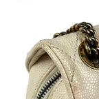 Chanel Shoulder Bag CC Logo Caviar Leather White — view 8