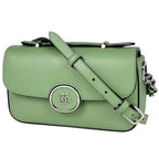 Gucci Shoulder Bag Petit GG Double G Leather Light Green
