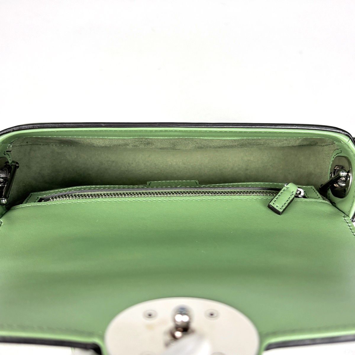 Gucci Shoulder Bag Petit GG Double G Leather Light Green — view 7
