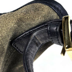 Loewe Shoulder Bag Anagram Suede Green Black — view 5
