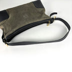 Loewe Shoulder Bag Anagram Suede Green Black — view 6