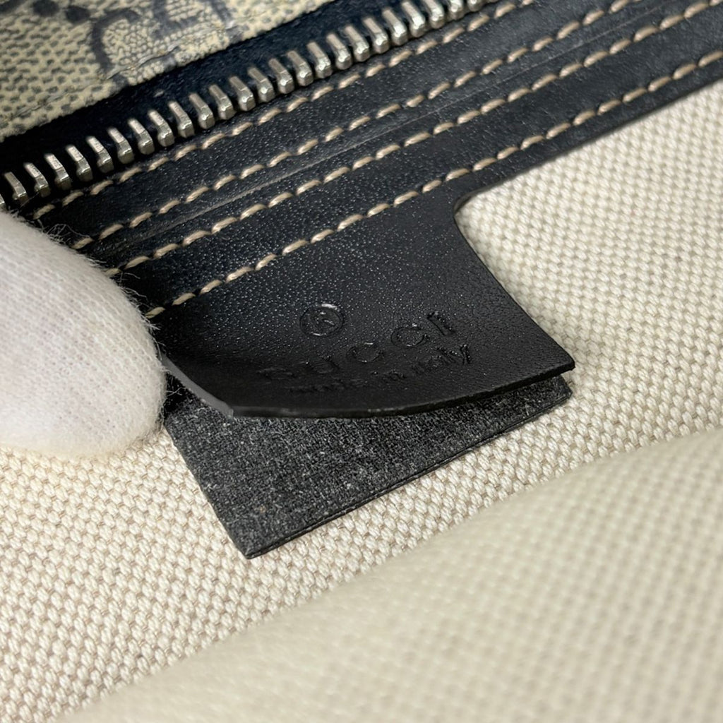 Gucci Tote Bag GG Pattern Beige Navy — view 8