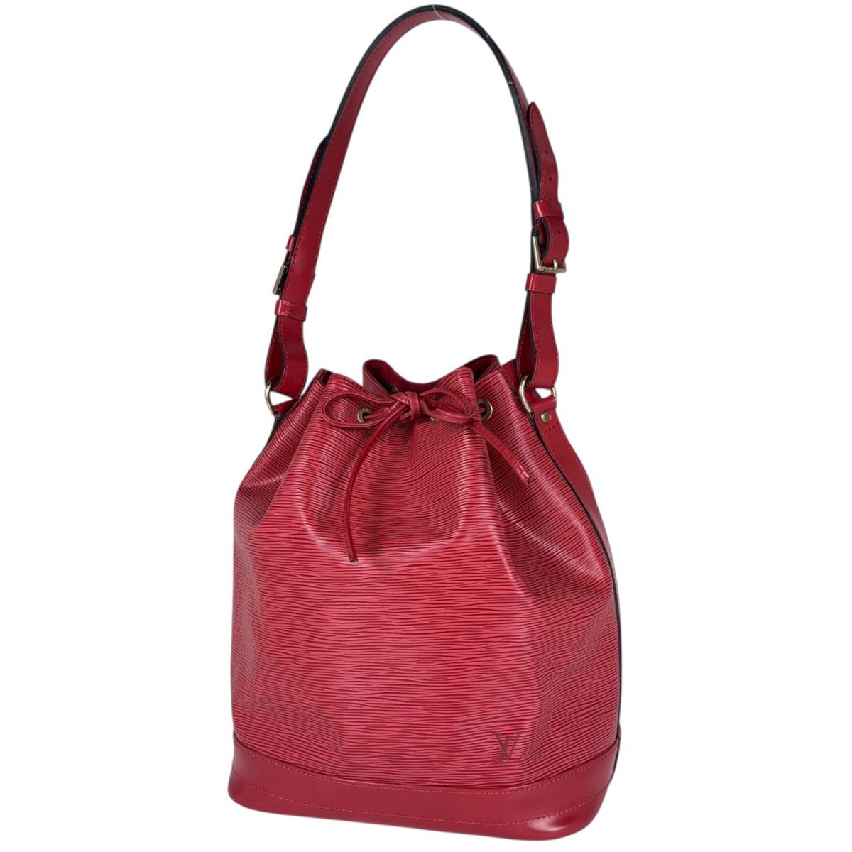 Louis Vuitton Noe Shoulder Bag Drawstring Epi Castilian Red