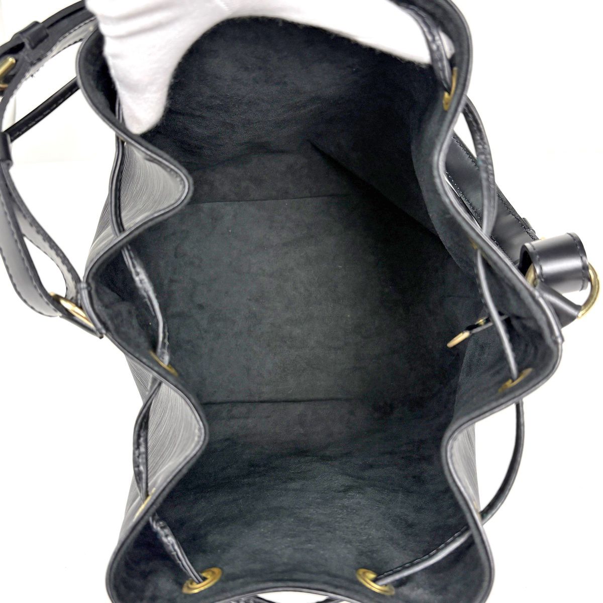 Louis Vuitton Shoulder Bag Drawstring Epi Noir — view 8