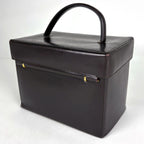 Celine Makeup Pouch Carriage Handbag Leather Brown — view 2