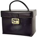 Celine Makeup Pouch Carriage Handbag Leather Brown