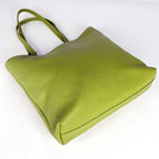 Prada Tote Bag Logo Leather Green — view 2
